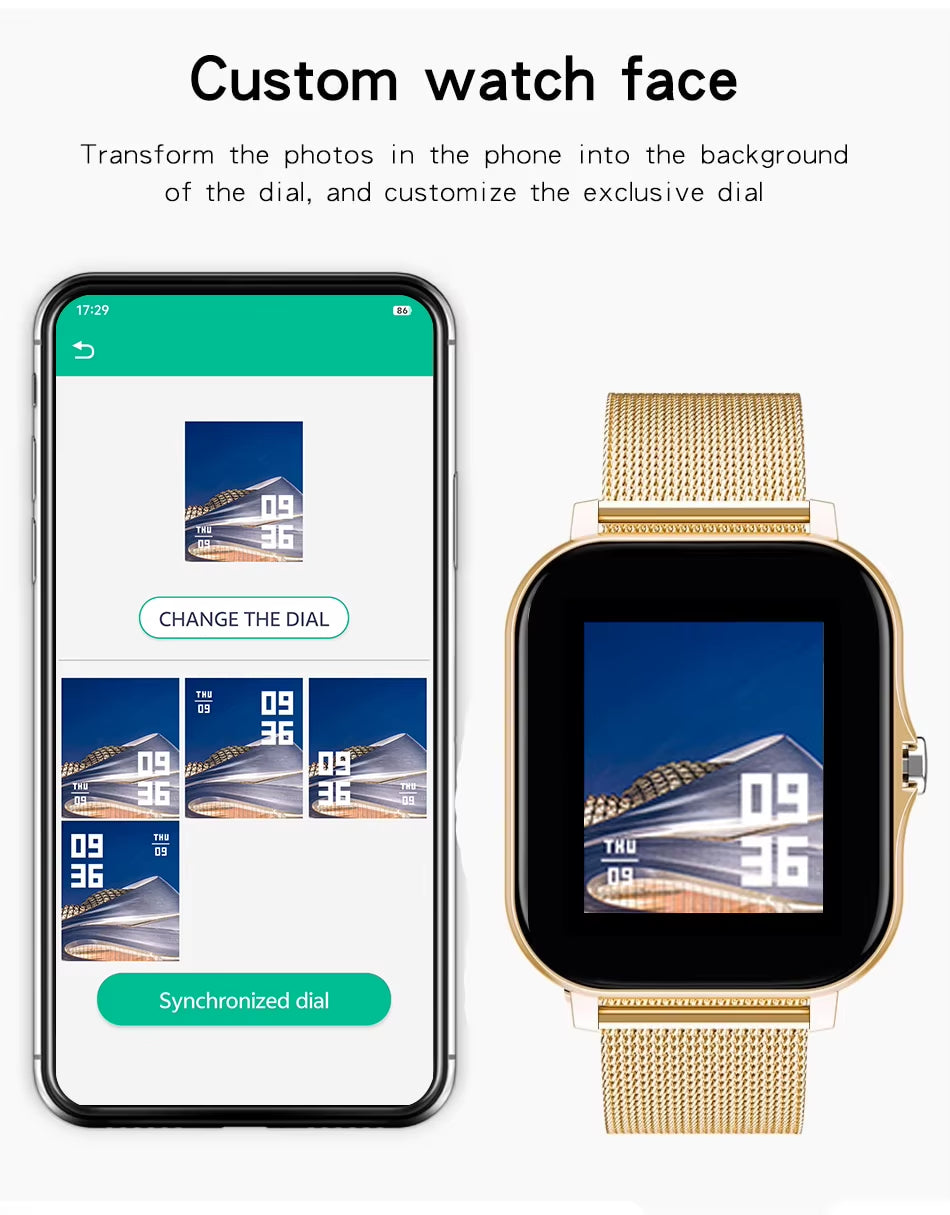 2023 Smart Watch for Men Women Gift for Full Touch Screen Sport Fitness Watches BT Call Digital Smartwatch Wristwatch